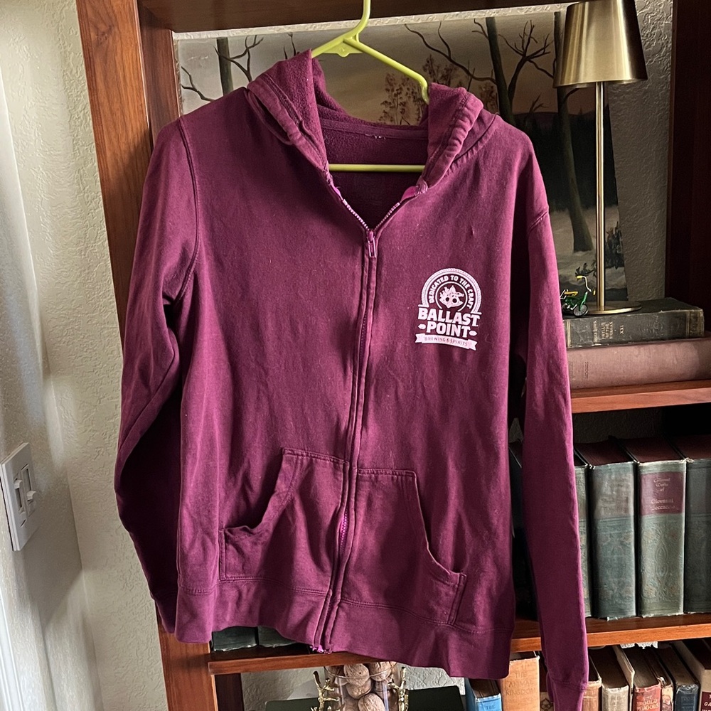 Ballast Point Men’s Maroon Full-Zip Hoodie